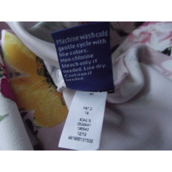 Apt 9 Dress Womens Size 18 Pink Floral Sleeveless Sheath midi below knee Spring - Picture 16 of 16